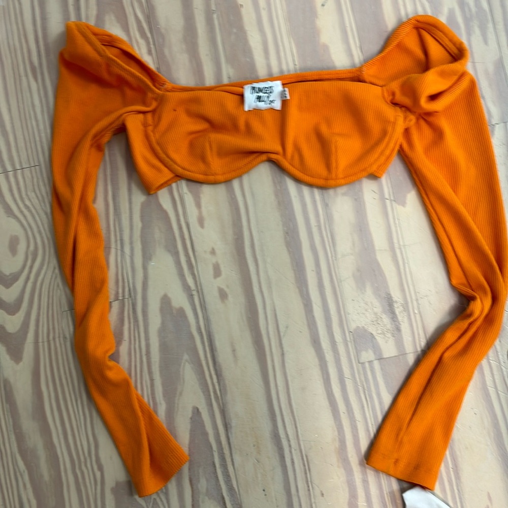 princess polly long sleeve orange bra top